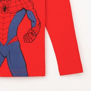 KAFTAN Футболка с длинным рукавом MARVEL &quot;Spider man hero&quot;, рост 122-128 (34), красный