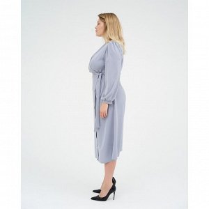 Платье женское MIST, plus-size,  р.56, серо-голубой