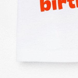 KAFTAN Футболка &quot;My 1st Birthday&quot;, Микки Маус, белая, р.28, рост 86-92 см