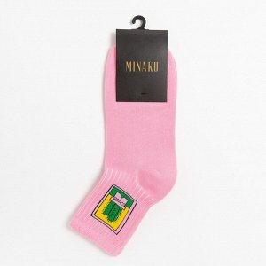 Носки женские MINAKU "Кактус" цвет темно-розовый, р-р 36-37 (23 см)