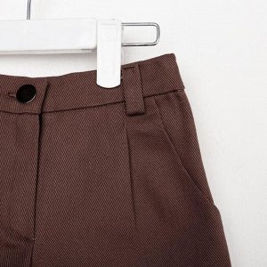 Шорты для девочки MINAKU: Casual collection KIDS цвет шоколадный.