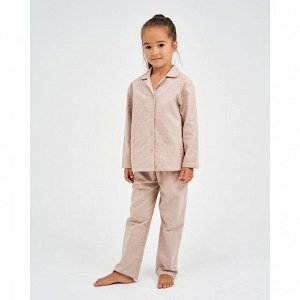Пижама детская (рубашка, брюки) KAFTAN "Сердечки", бежевый