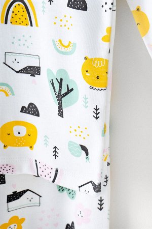 Пижама для девочки Crockid К 1552 домик в лесу на сахаре