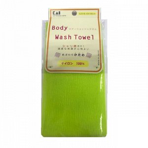 "Body Wash Towel" Мочалка для тела жесткая (салатовая), размер 30*100см