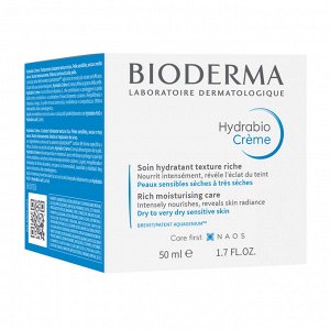 Bioderma Hydrabio Крем увлажняющий с насыщенной текстурой для обезвоженной и очень сухой кожи Биодерма Гидрабио 50 мл