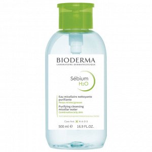 Биодерма Мицеллярная вода для жирной и проблемной кожи с помпой, 500 мл (Bioderma, Sebium)