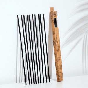 Набор палочек из фибрового волокна для диффузоров, 10 шт, 20 см, цвет черный