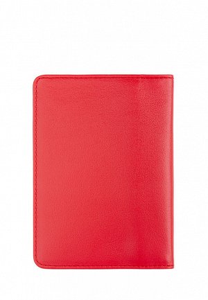 Обложка паспорт PAGE RED кожа алый тиснение кэж.