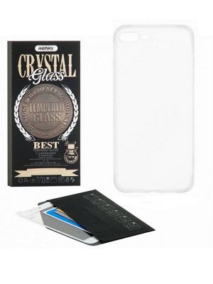 Стекло защитное Remax для iPhone 7/8 Crystal Tempered (0.26 мм.) GL-08 с чехлом
