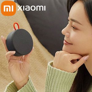 Беспроводная портативная колонка музыкальная, влагозащищенная Xiaomi Mi Portable Bluetooth Speaker Mini, 8 часов на одном заряде, дальность беспроводного подключения, 86х86х45 мм