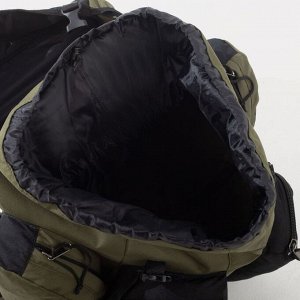 Рюкзак туристический на затяжке, 50 л, 4 наружных кармана, цвет хаки