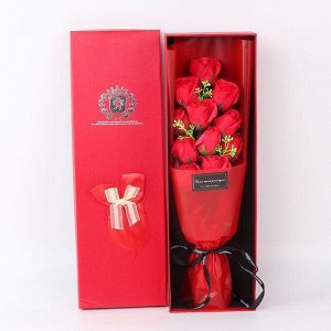 Большой букет роз из мыла подарочный на 8 марта 11 роз