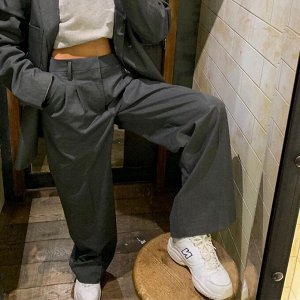 Женские классические брюки, цвет серый