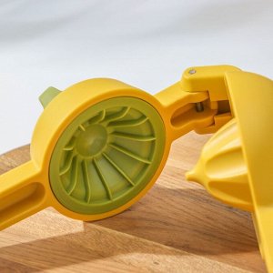 Соковыжималка ручная Доляна Juicer, жёлтая, зелёная