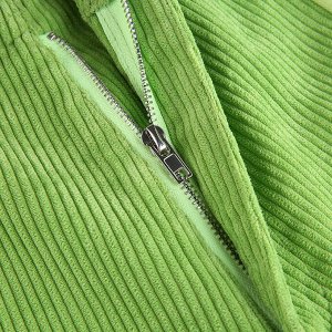 Женские комбинированные брюки, цвет зеленый