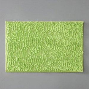 Коврик для дома Доляна «Букли длинные», 40×60 см, цвет зелёный