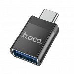 Переходник HOCO UA17, Type-C на USB или USB на Type-C Black , OTG