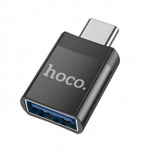 Переходник HOCO UA17, Type-C на USB или USB на Type-C Black , OTG