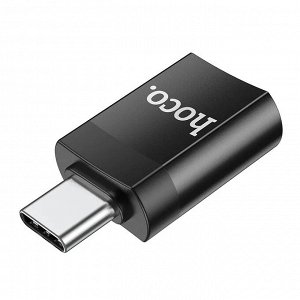 Переходник HOCO UA17, Type-C на USB или USB на Type-C Black , OTG