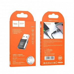 Переходник HOCO UA17, Type-C на USB или USB на Type-C Black , OTG