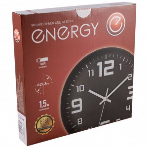 Часы настенные кварцевые ENERGY ЕС-150 черные