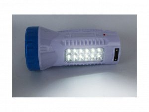 Фонарь  Ultra Flash  3861 (аккум 220В, бел. 1Вт+12SMD LED, 2реж, SLA, пластик,коробка)