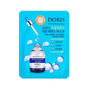 DORIS Тканевая маска с ГИАЛУРОНОВОЙ КИСЛОТОЙ, HYALURONIC ACID REAL ESSENCE MASK 25 мл