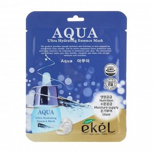 EKEL Маска тканевая с гидролизов. коллаг., AQUA Ultra Hydrating Essence Mask 25 мл