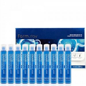 FarmStay Маска-филлер для волос, Collagen Water Full Moist Treatment Hair Filler, 13мл*10шт