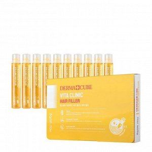 FarmStay Маска-филлер для волос Витамин, Derma Cube Vita Clinic Hair Filler, 13мл*10шт