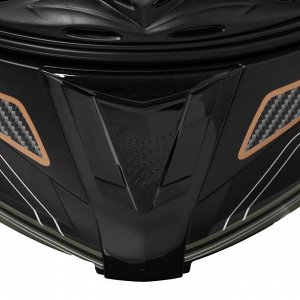 Шлем модуляр, графика, черно-зеленый, размер XL, FF839