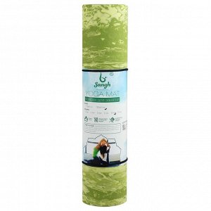 Коврик для йоги 183 ? 61 ? 0,8 см, цвет зелёный