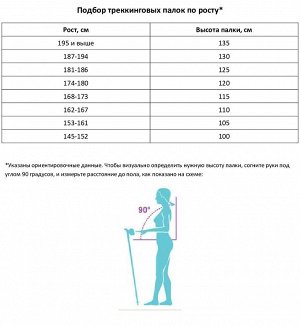 ONLITOP Палка для скандинавской ходьбы, телескопическая, 3 секции, алюминий, до 135 см, (1 шт)