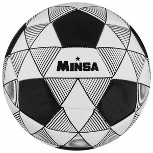 Мяч футбольный MINSA, размер 5, PU, вес 368 гр, 32 панели, 3 слоя, машинная сшивка
