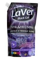 Гель для стирки LAVER BLACK черных и темных тканей  1л (дой-пак)