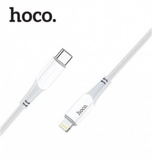 Кабель USB HOCO X70 Ferry, Type-C to Apple Lightning PD20W White нейлон