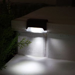 Садовый светильник на солнечной батарее, 8 ? 4.5 ? 4.5 см, 1 LED, свечение белое, коричневый