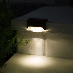 Садовый светильник на солнечной батарее, 8 × 4.5 × 4.5 см, 1 LED, свечение тёплое белое, коричневый 3шт