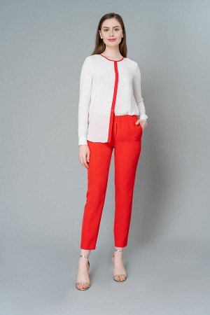 Блуза / Elema 2К-8810-1-170 белый/красный