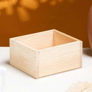 Кашпо для цветов «Элегант», 14.5x12.5x7.5 см, деревянное