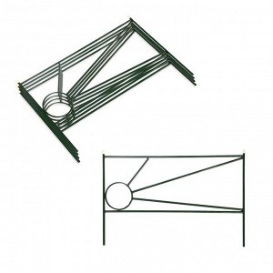 Ограждение декоративное, 45 ? 335 см, 5 секций, металл, «Солнце»