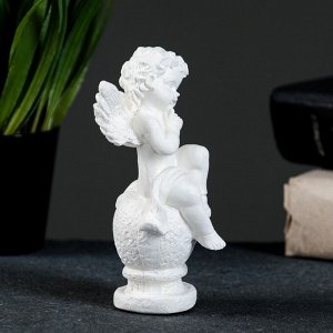 Фигура гипс «Ангел на шаре», перламутр, 11x5x5 см