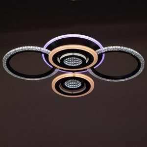 Люстра с ПДУ 1909/4BK LED 100Вт диммер черный 62х42х13 см