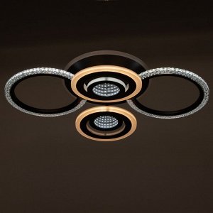 Люстра с ПДУ 1909/4BK LED 100Вт диммер черный 62х42х13 см