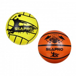 SILAPRO Мяч игровой (баскетбол, волейбол), ПВХ, 22см, 50гр (+-5%)