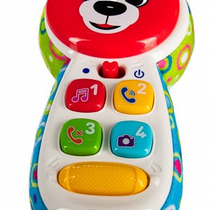 ИГРОЛЕНД Игрушка обучающая в виде телефона, свет, звук, 2xААA, ABS, 16х8х4см, 2 дизайна