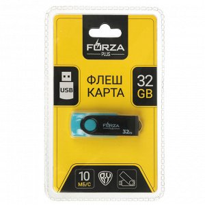 FORZA Флеш-карта, 32гб, 6 класс, матовое покрытие, блистер, пластик