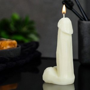 Фигурная свеча "Фаворит гранёный" молочный, 12 см