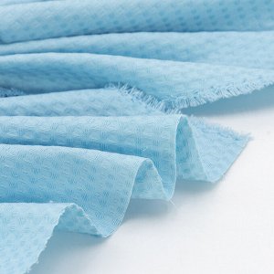 Ткань на отрез вафельное полотно гладкокрашенное 150 см 240 гр/м2 7х7 мм цвет 024 голубой