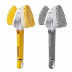 Щетка двухсторонняя для мытья посуды с емкостью Dish Wand Scrub Brush